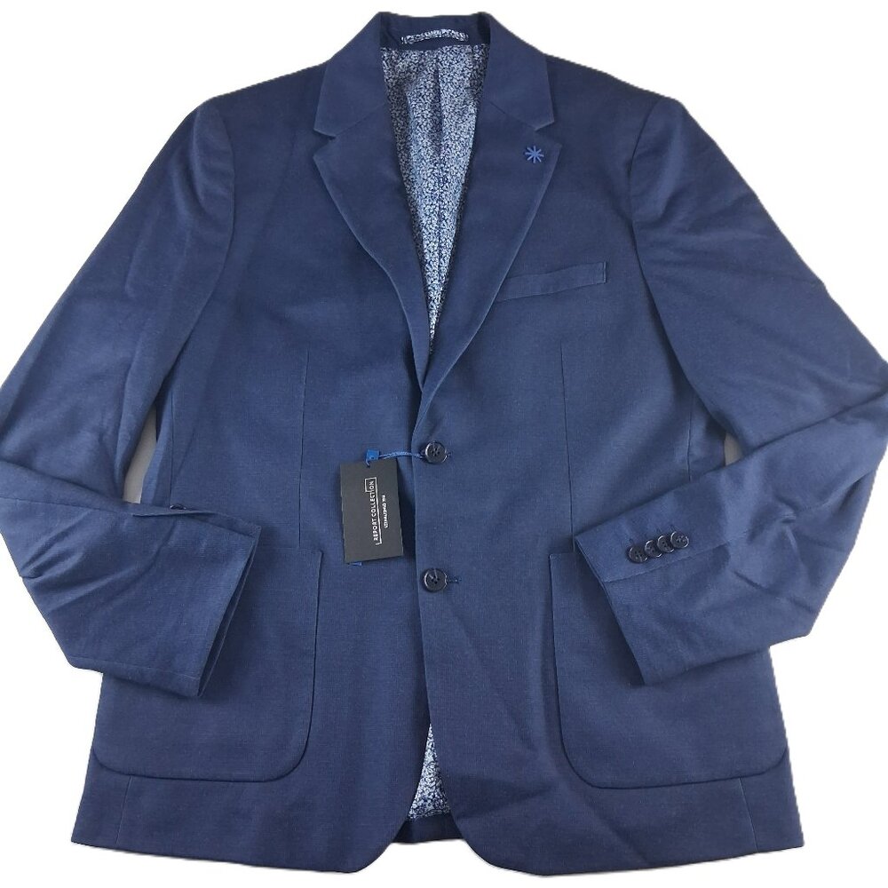 Report Collection Single Breasted Blazer Sportscoat Jacket Men's 42R L Dark Blue